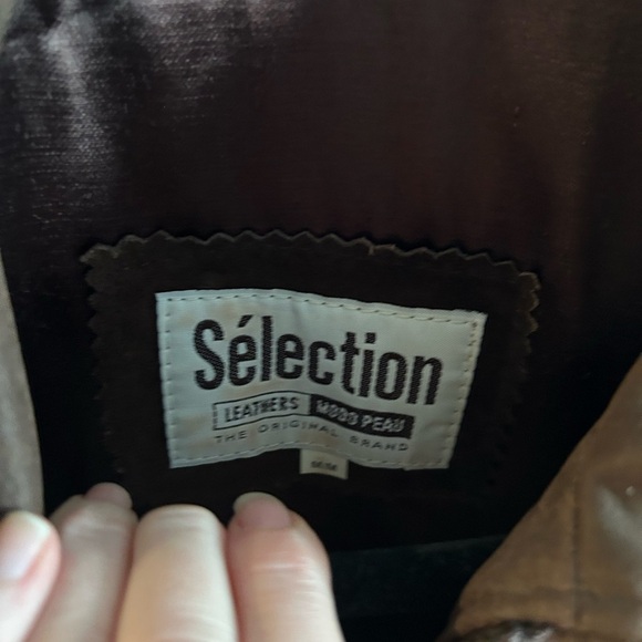 Vintage Selection leather zip up jacket buckles pockets medium - Picture 3 of 6